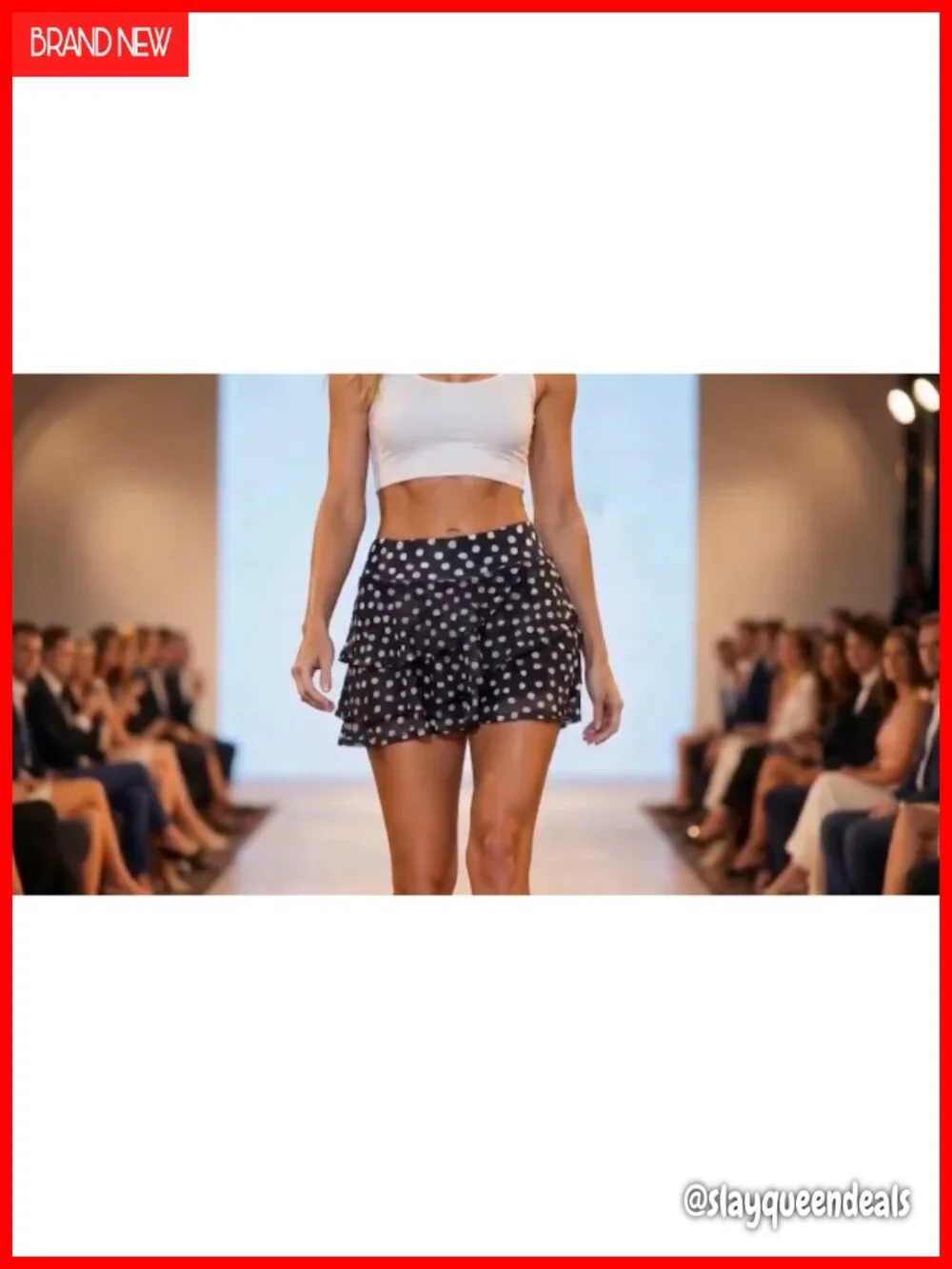 Ruffle Layered Swim Skirt Bottom with Built-in Brief, Ruched Waistband